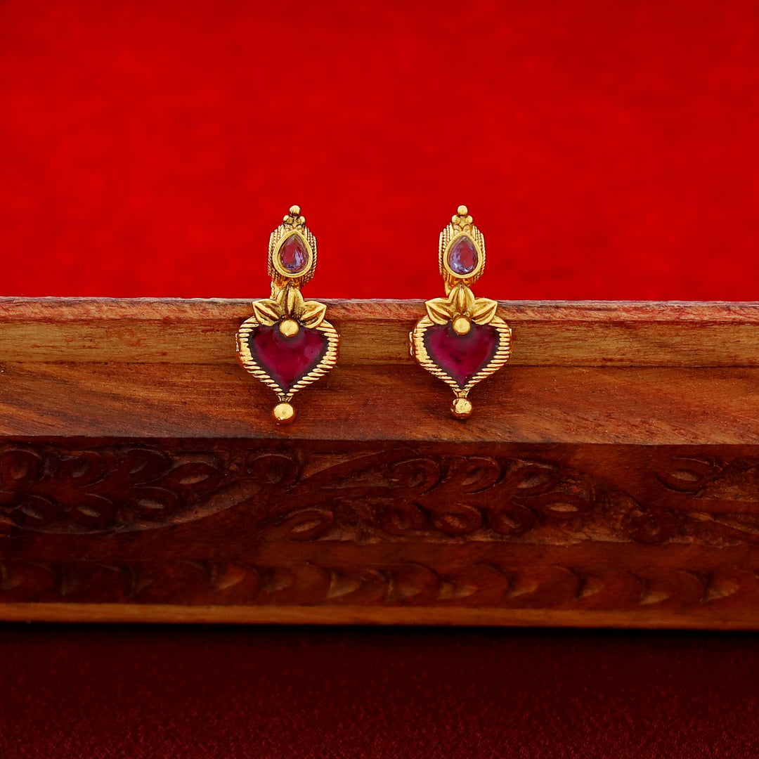 Ishanvi Palakka Short Neckpiece With Earring