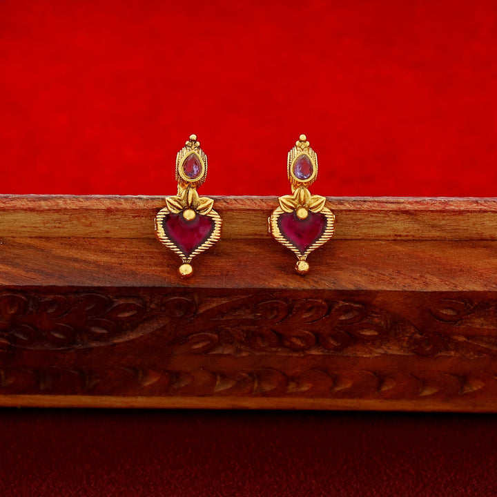Ishanvi Palakka Short Neckpiece With Earring