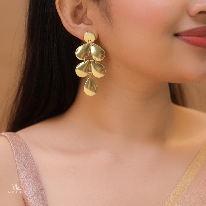 Leofa Golden Circle + Drop Earring