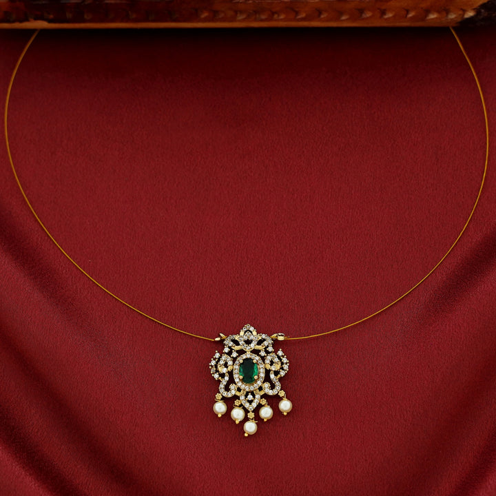 Manya AD Stone Pearl String Neckpiece