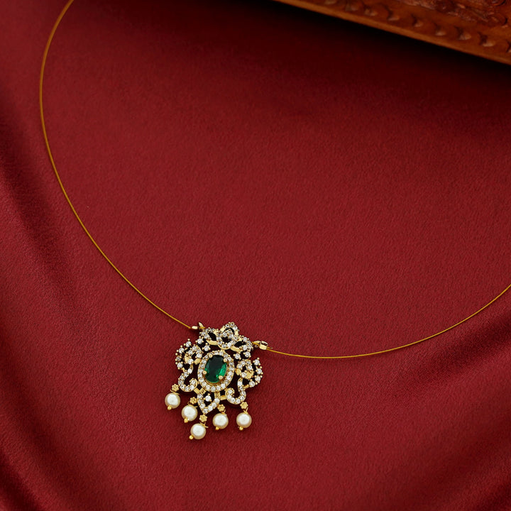 Manya AD Stone Pearl String Neckpiece