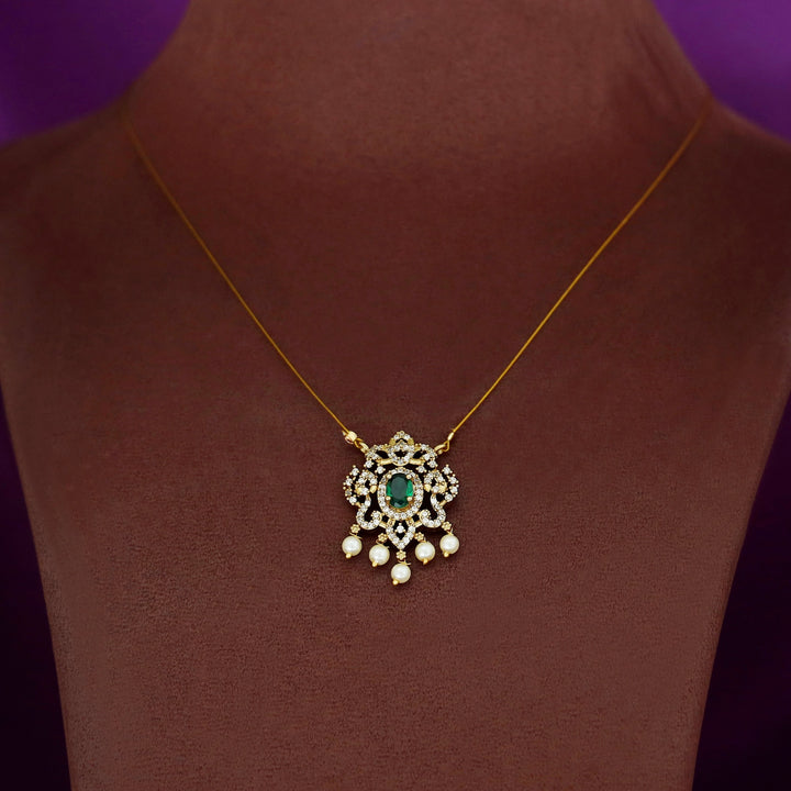 Manya AD Stone Pearl String Neckpiece
