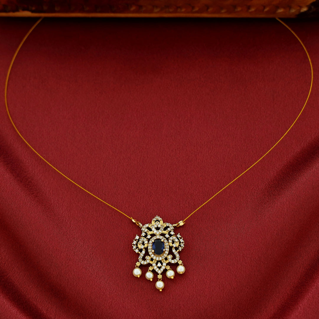 Manya AD Stone Pearl String Neckpiece