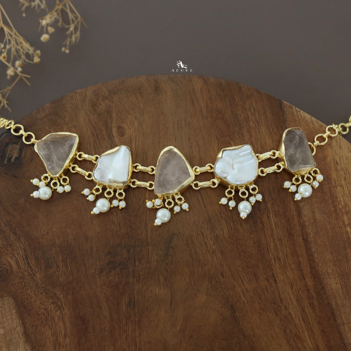 Bethany Raw Stone With Baroque Choker