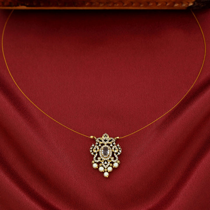Manya AD Stone Pearl String Neckpiece