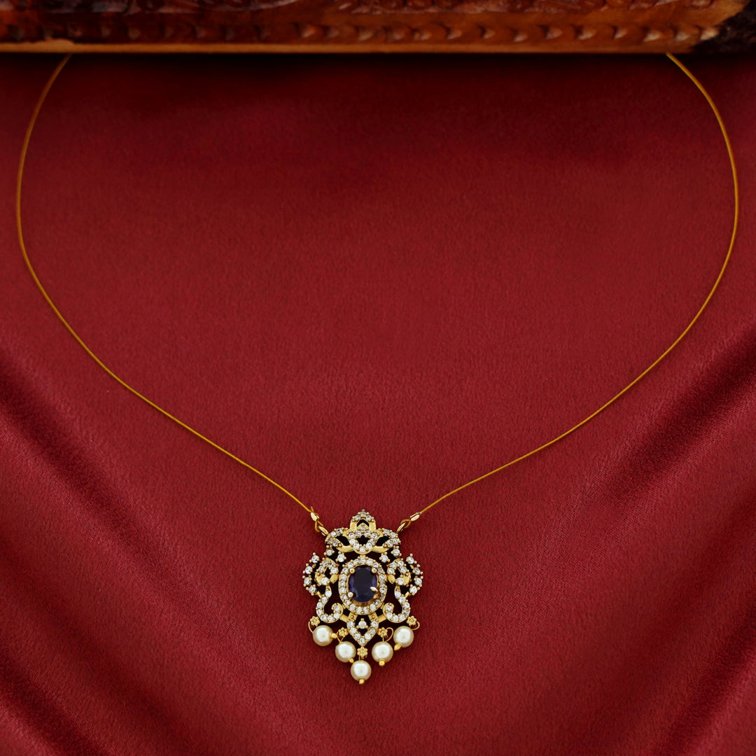 Manya AD Stone Pearl String Neckpiece