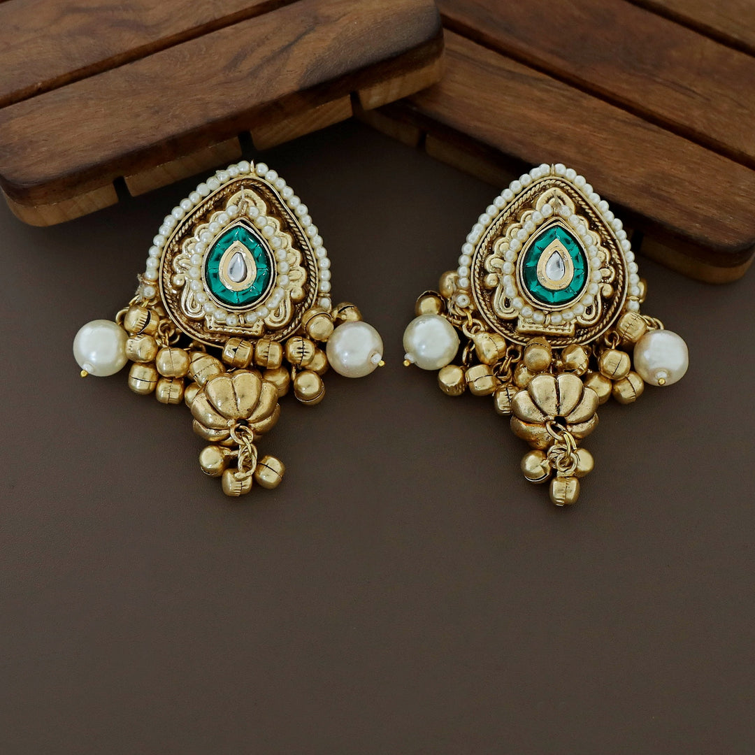 Bahuda Butterfly Jadau Kundan Pearl Choker With Earring