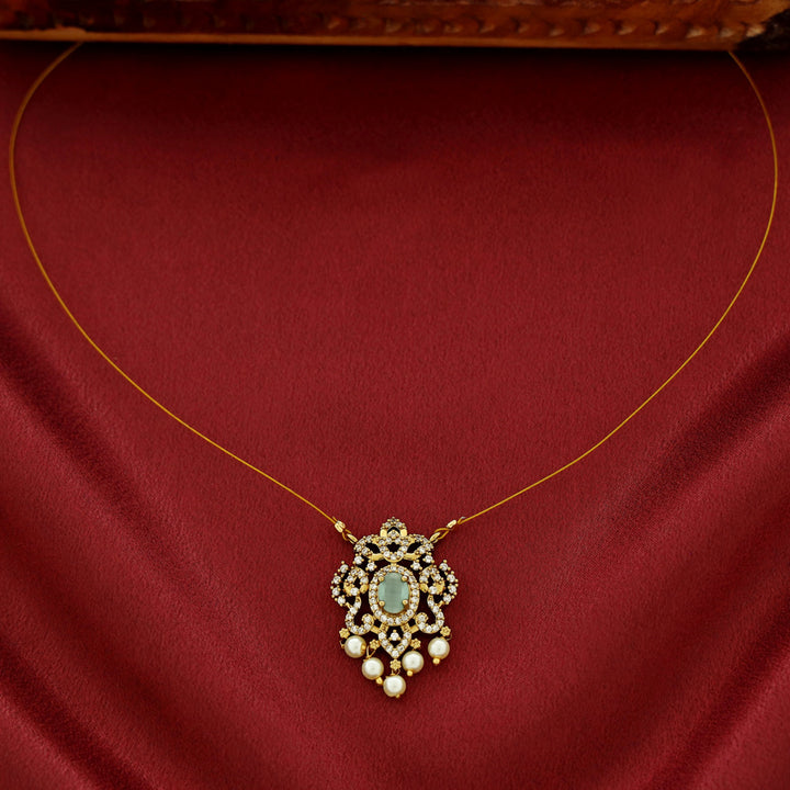 Manya AD Stone Pearl String Neckpiece