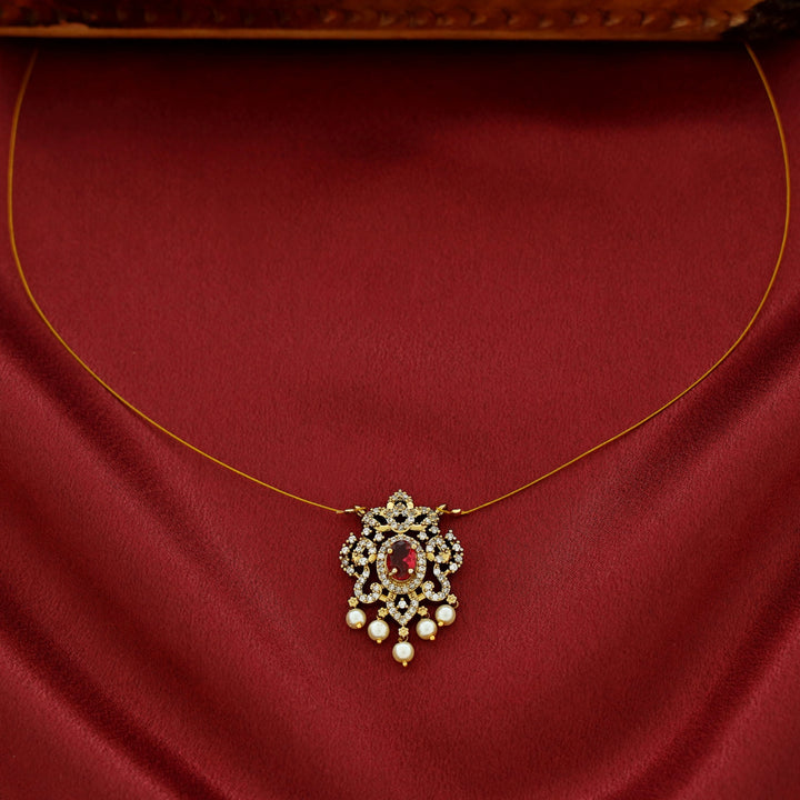 Manya AD Stone Pearl String Neckpiece