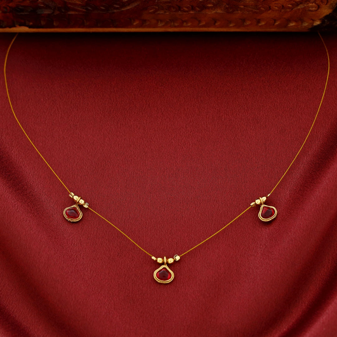 Lekha Tri KEMP Stone String Neckpiece