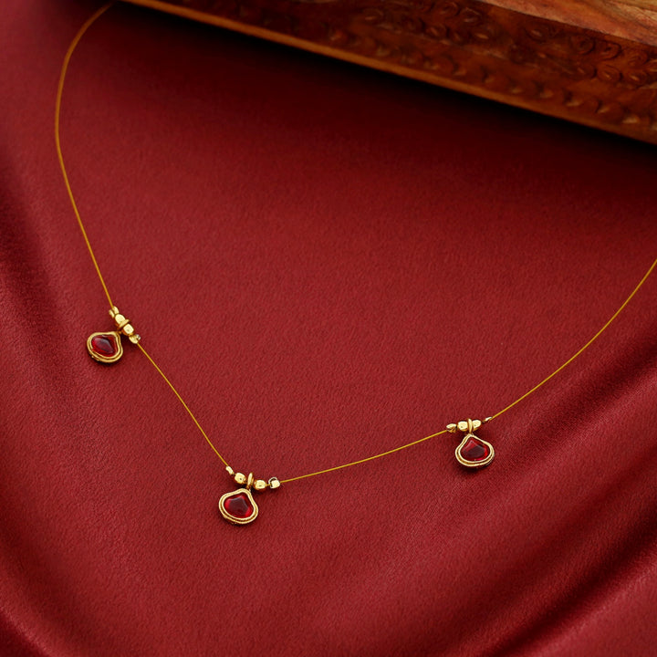 Lekha Tri KEMP Stone String Neckpiece