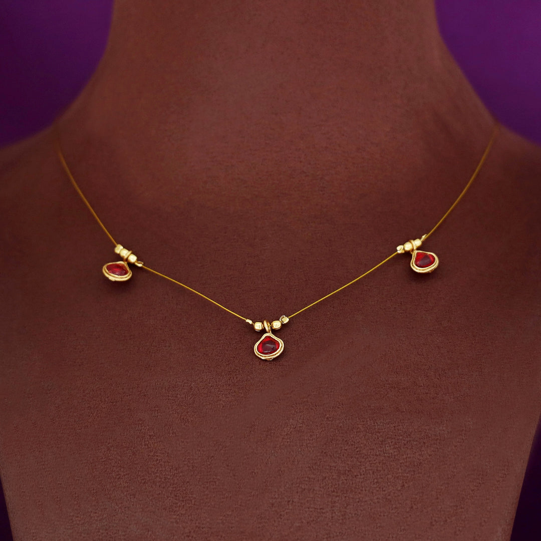 Lekha Tri KEMP Stone String Neckpiece