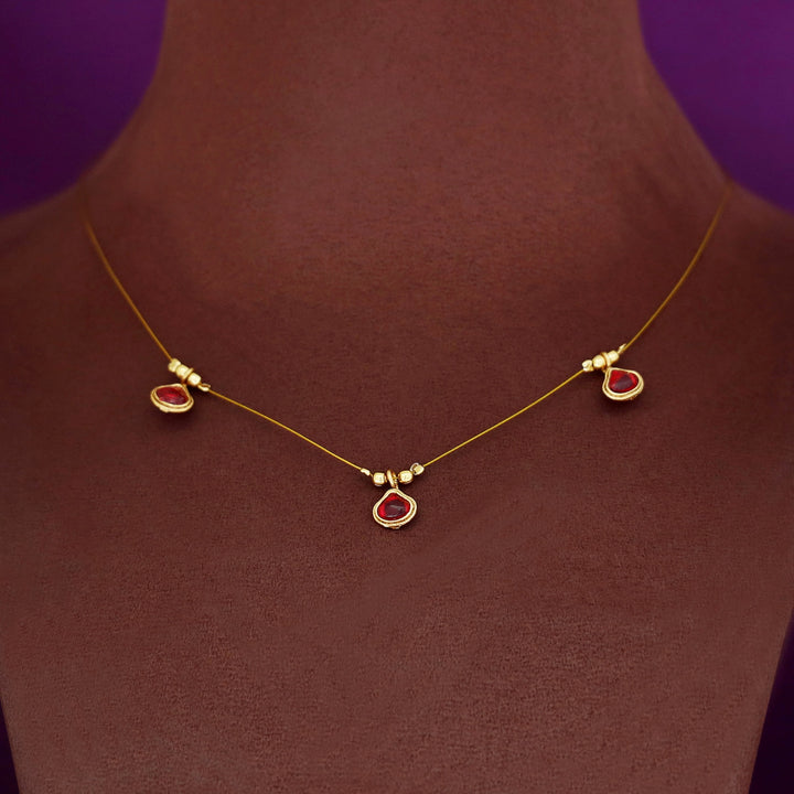 Lekha Tri KEMP Stone String Neckpiece