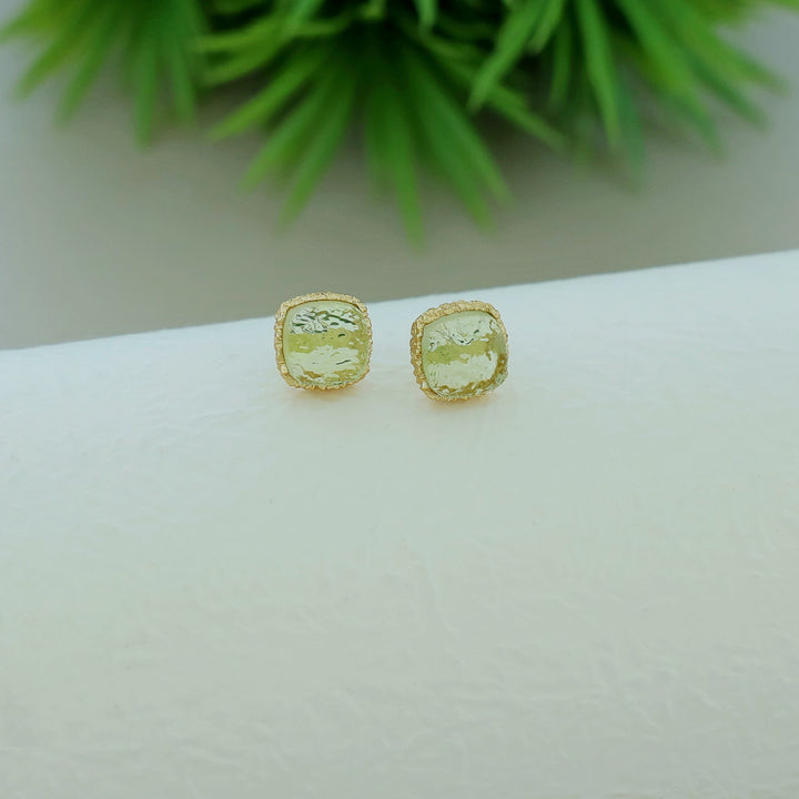 Textured Riana Square Stud