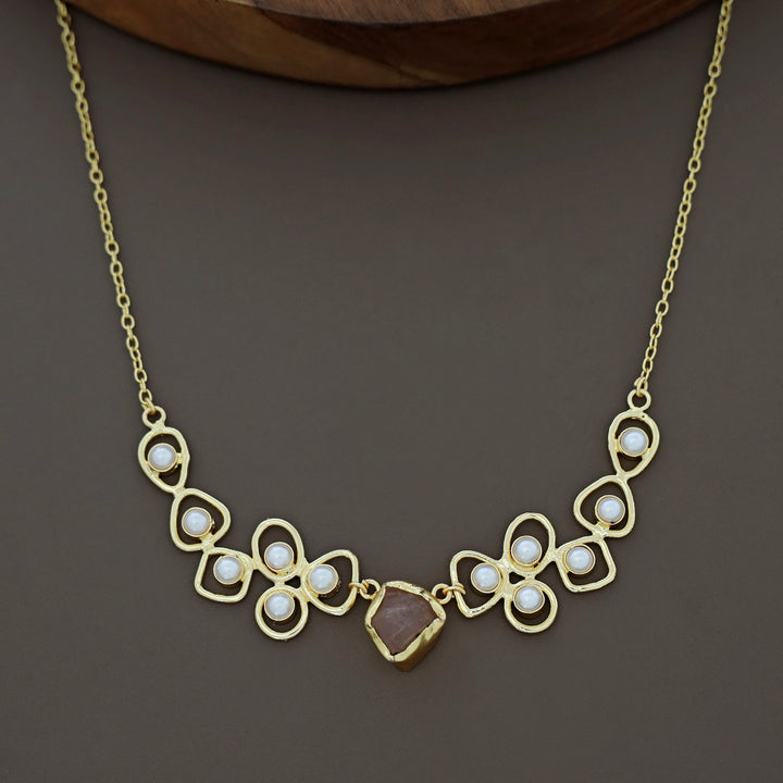 Sabera Raw Stone Pearl Neckpiece