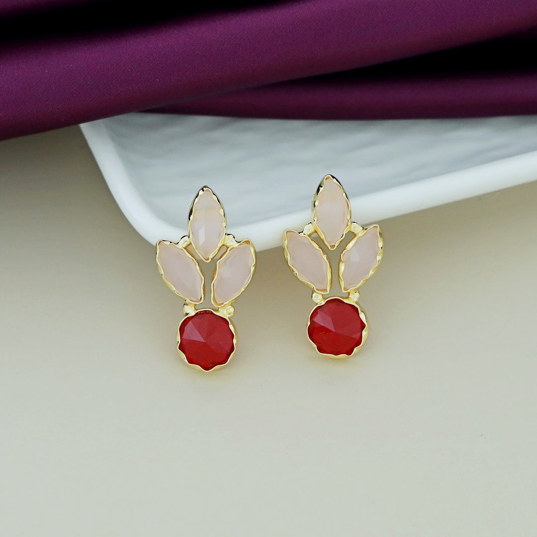 Caral Tri Leafy Glossy Earring