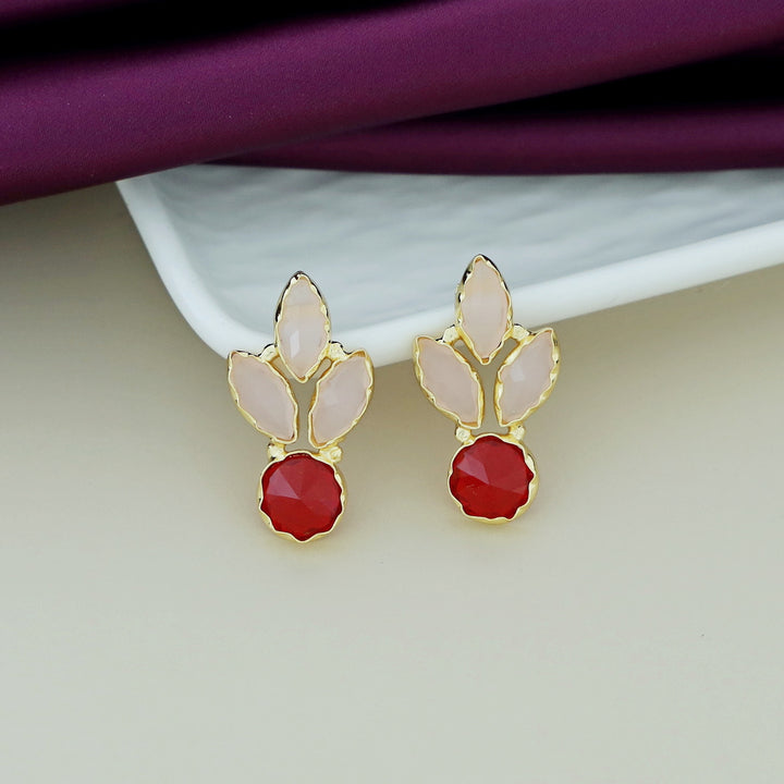 Caral Tri Leafy Glossy Earring
