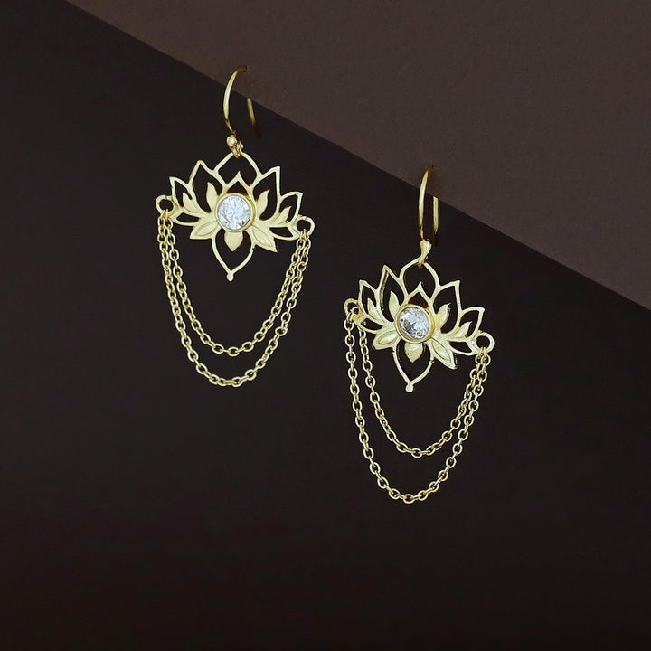 Arini Golden Chainy Lotus Drop