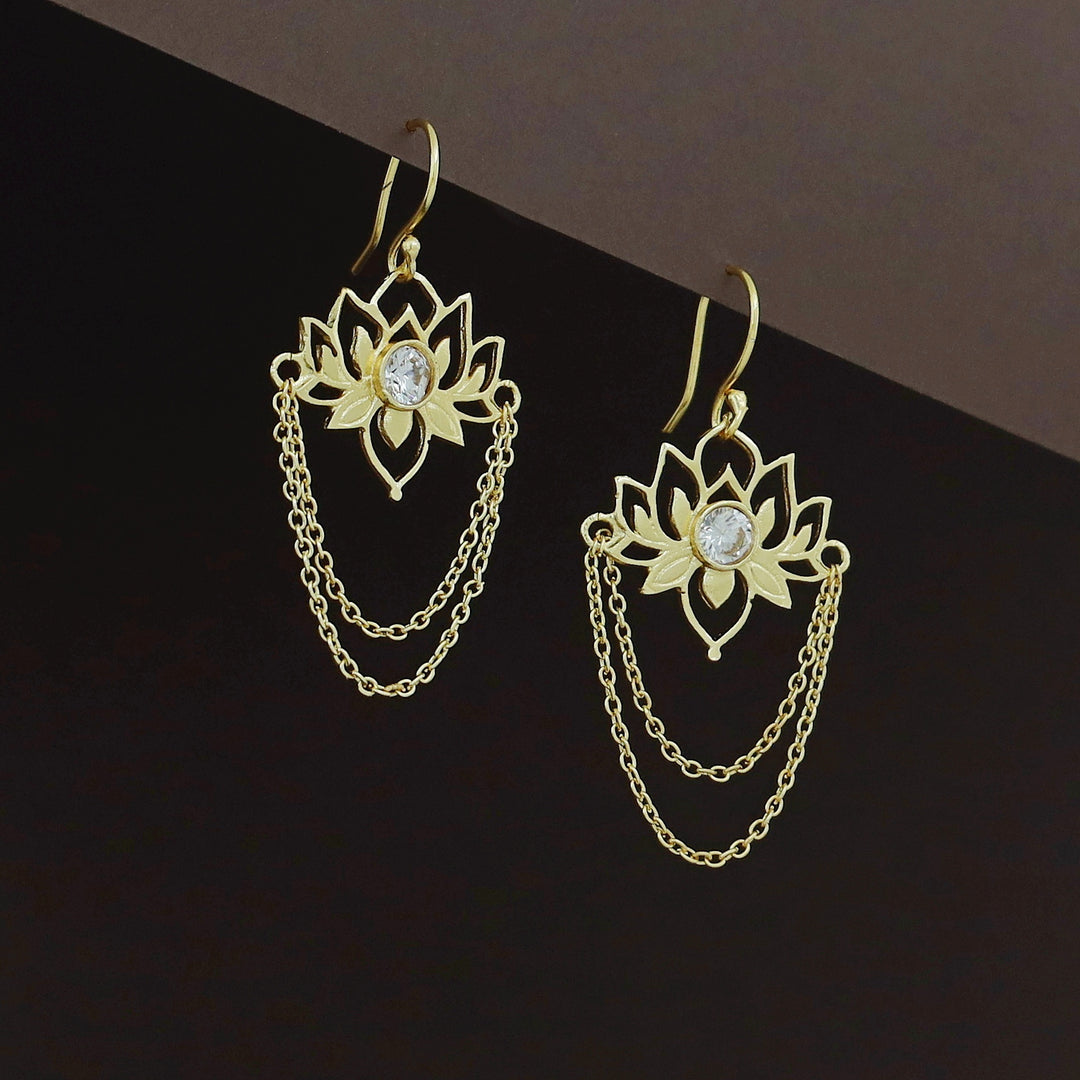Arini Golden Chainy Lotus Drop