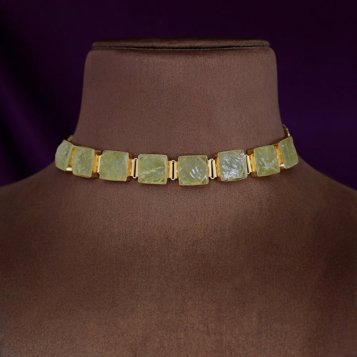 Faria Square Raw Stone Choker