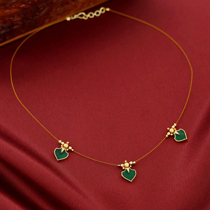 Hemangi Tri Palakka String Neckpiece