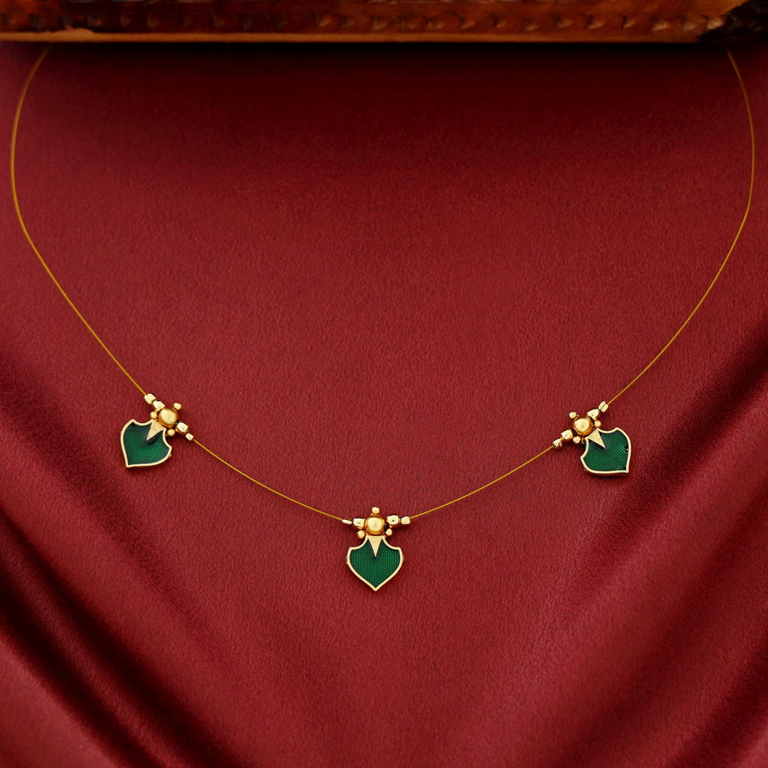 Hemangi Tri Palakka String Neckpiece