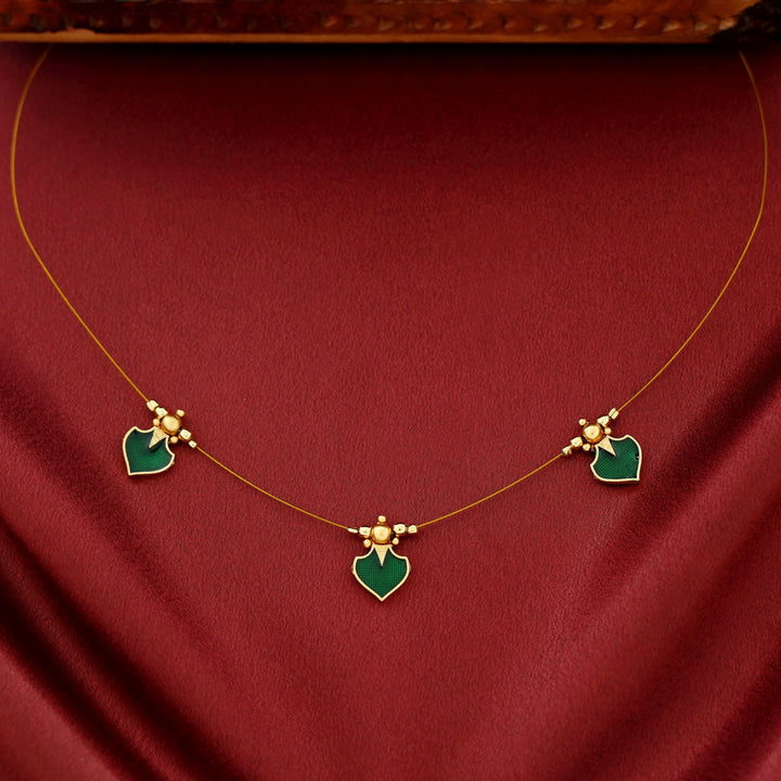 Hemangi Tri Palakka String Neckpiece