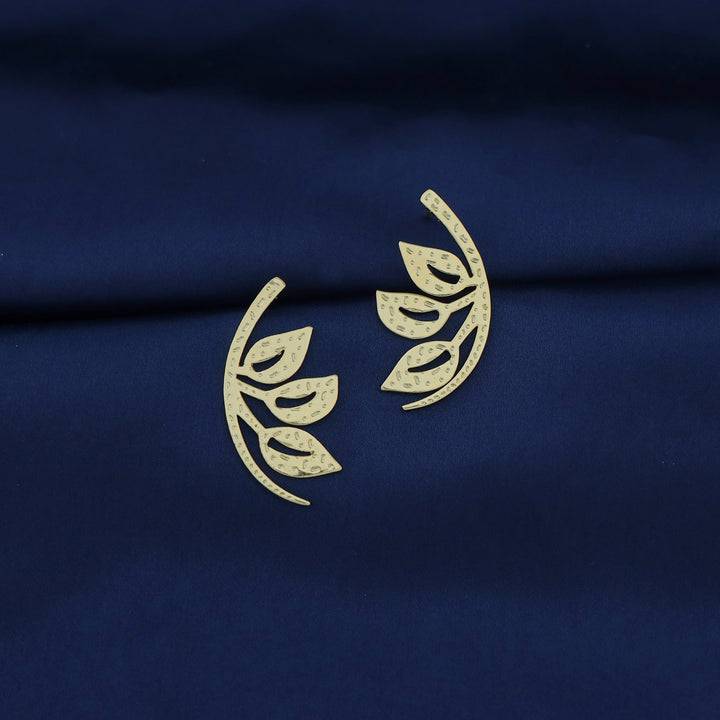 Colette Golden Branch Tri Leaf Earring