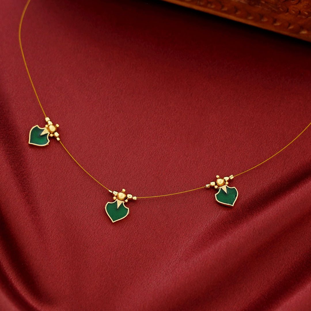 Hemangi Tri Palakka String Neckpiece