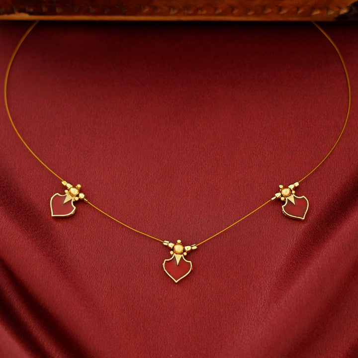 Hemangi Tri Palakka String Neckpiece