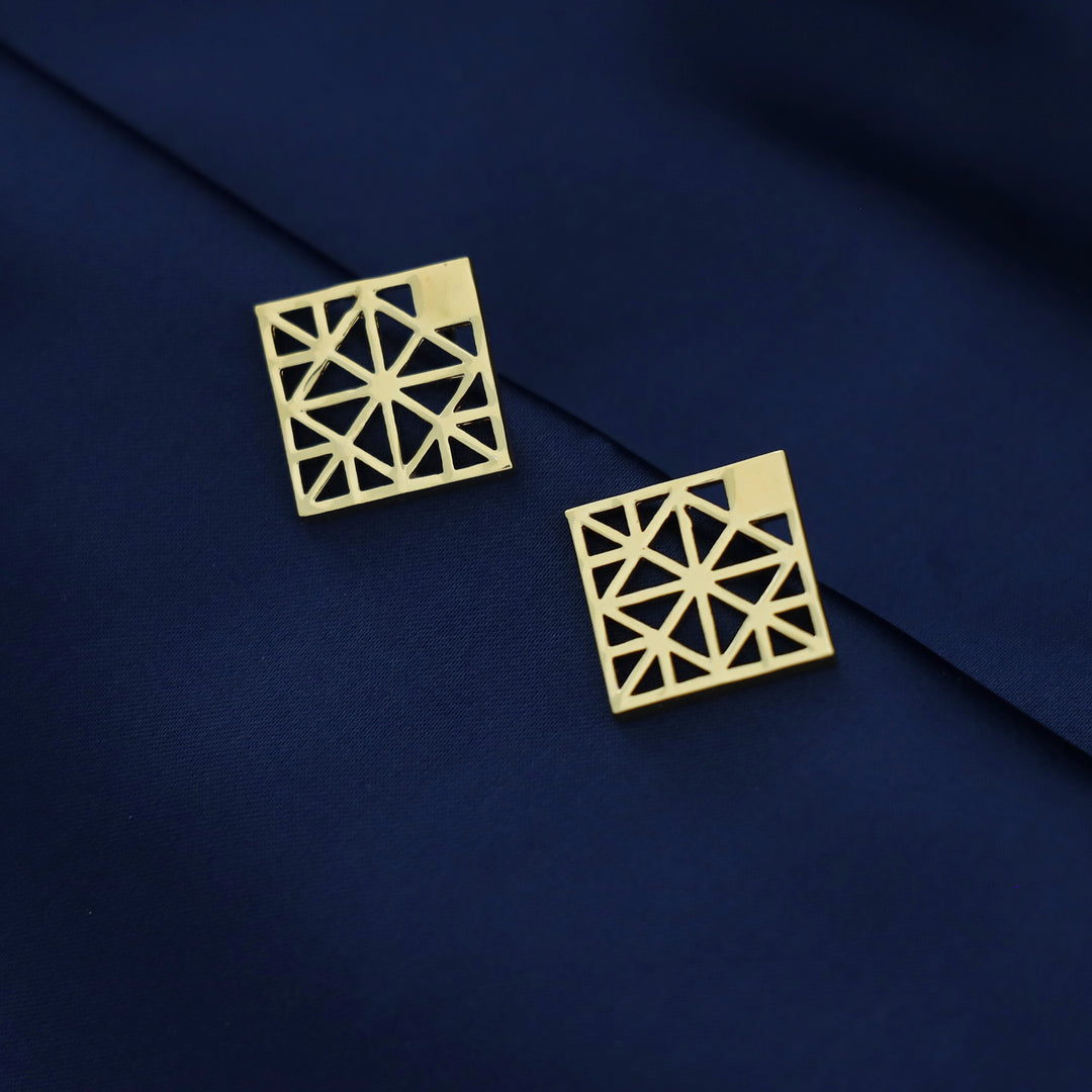 Mirelle Golden Rhombus Earring