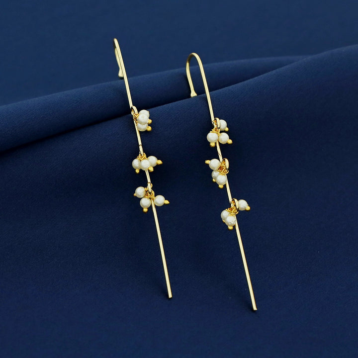 Medhani Golden Tri Pearl Ear-Cuff (Set Of 2)