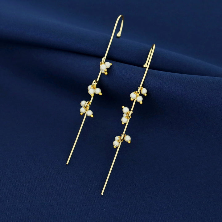 Medhani Golden Tri Pearl Ear-Cuff (Set Of 2)