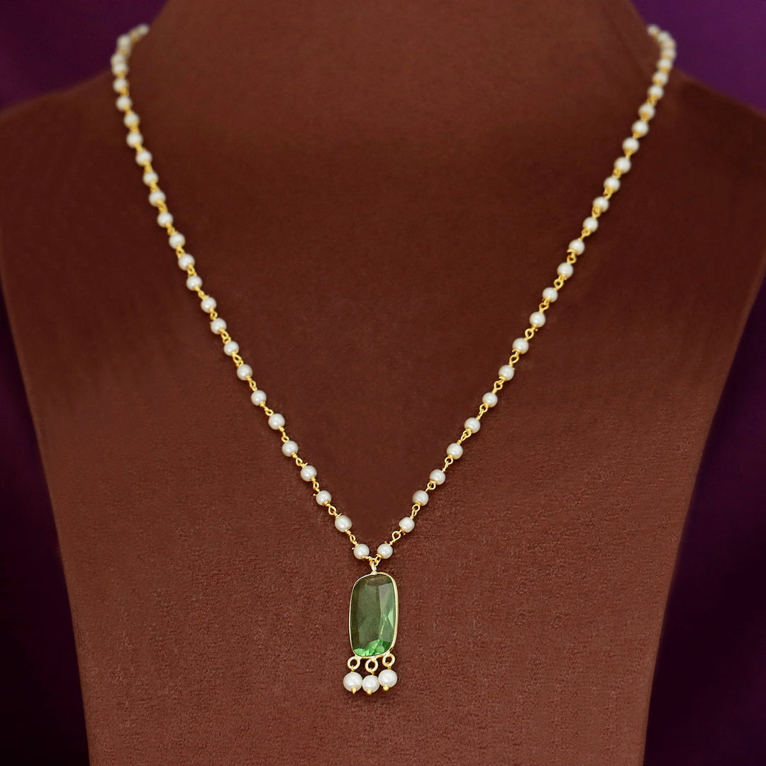 Nasmiya Rectangle Glossy Long Neckpiece