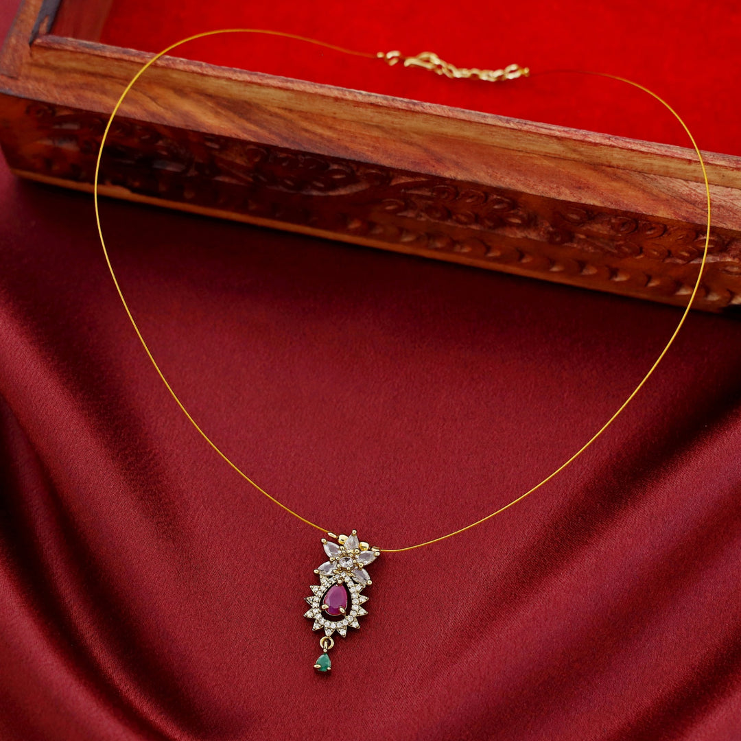 Hritika Floral AD Stone String Neckpiece