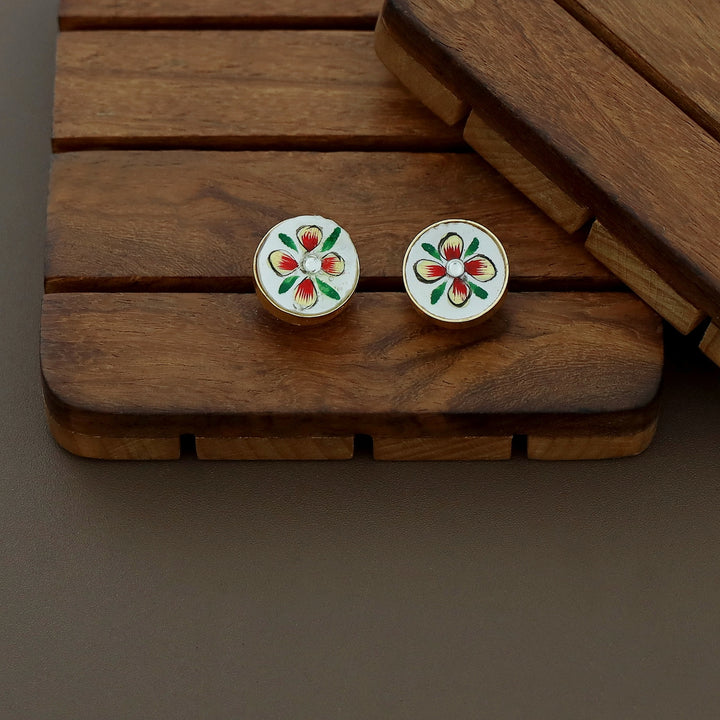 Circle MOP Hand Painted Choker With Stud