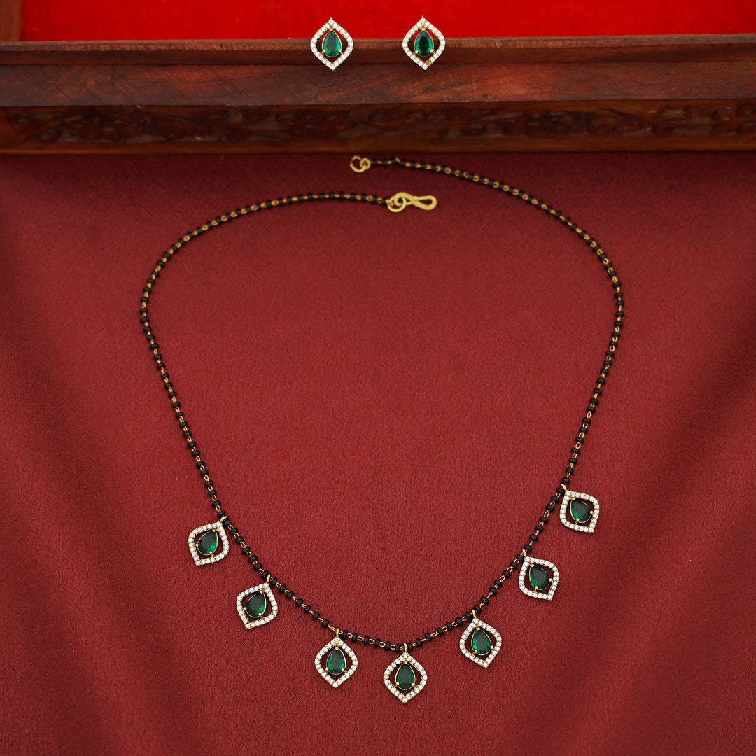 Armita Drop Glossy Mangalsutra With Stud