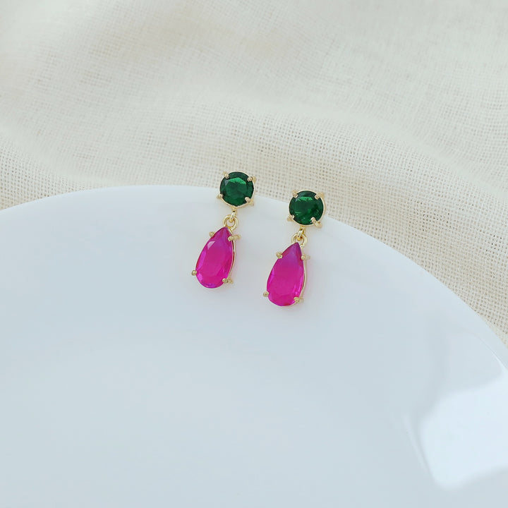 Elowen Ametrine Claw Round Rain Drop Earring
