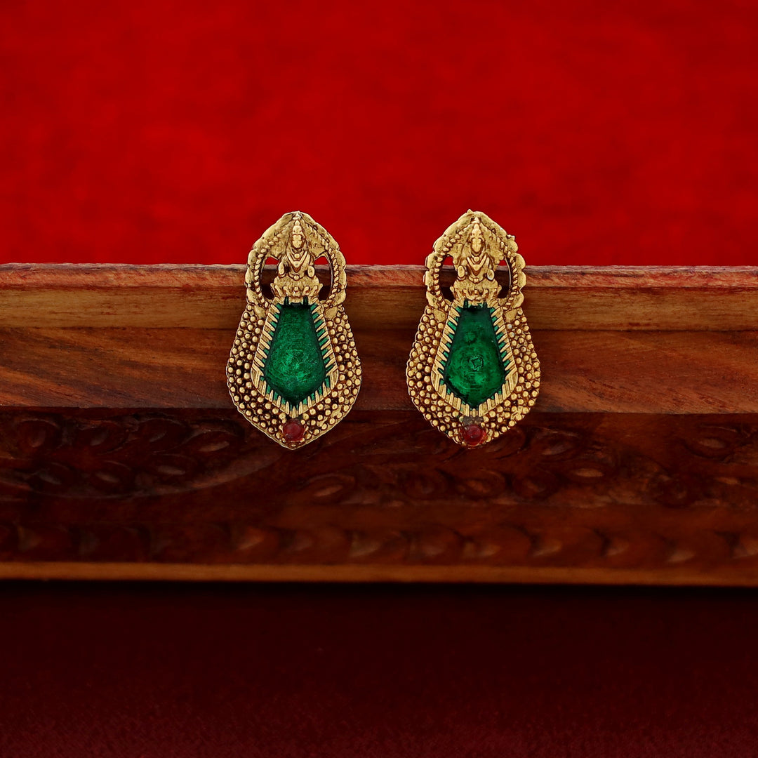Varenya Nagapadam Palakka Pendant Neckpiece With Earring