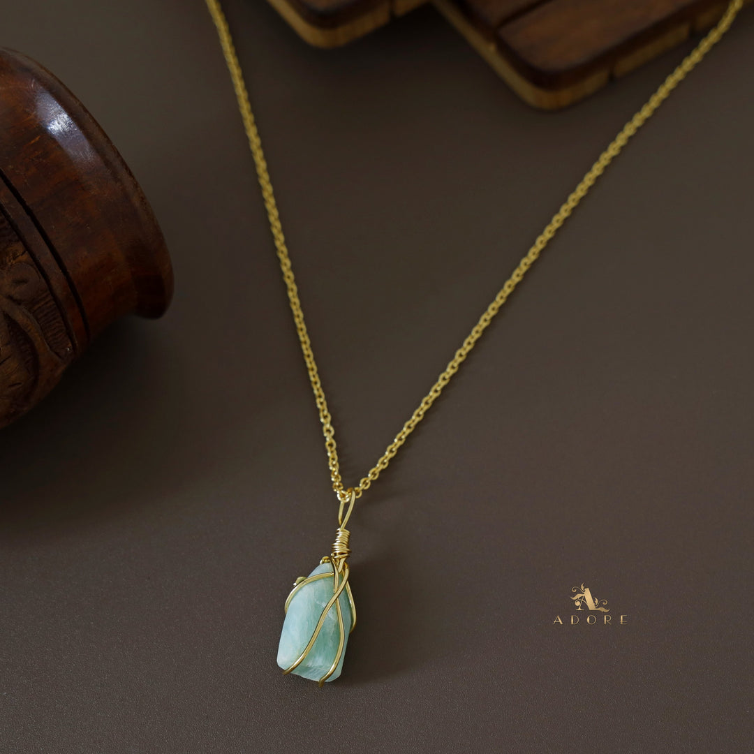 Zinnia Binded Raw Stone Neckpiece