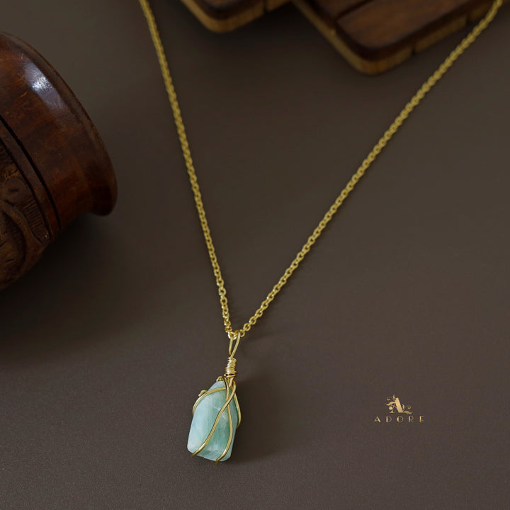 Zinnia Binded Raw Stone Neckpiece