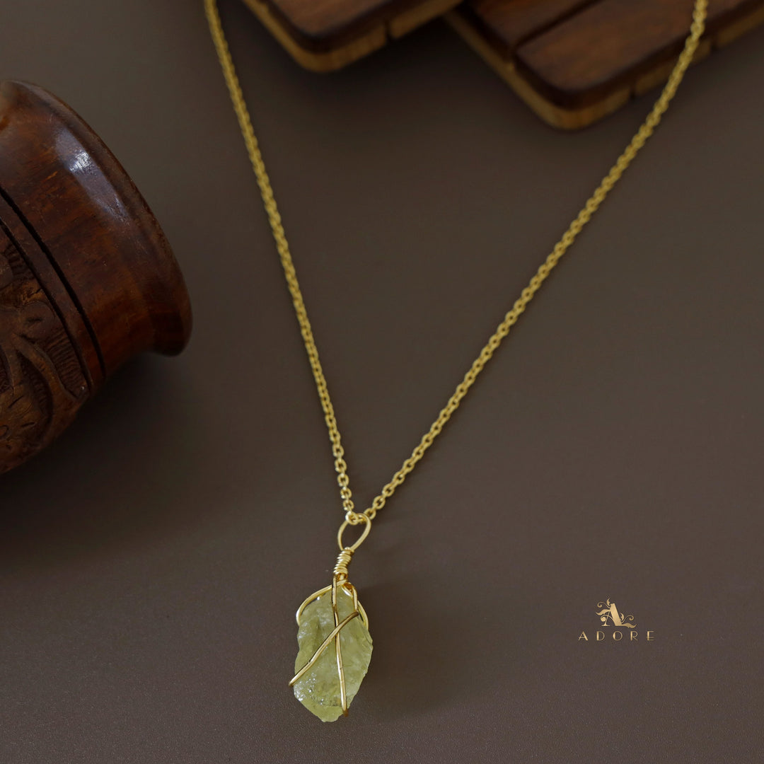 Zinnia Binded Raw Stone Neckpiece