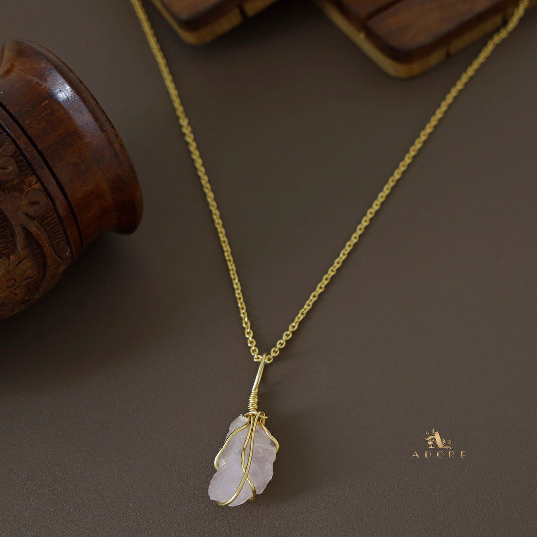 Zinnia Binded Raw Stone Neckpiece