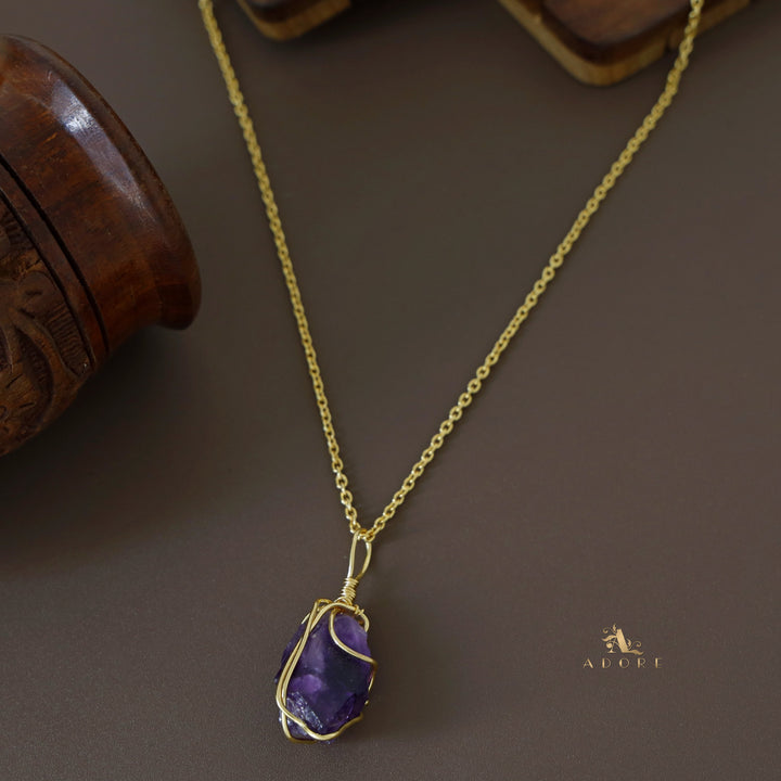 Zinnia Binded Raw Stone Neckpiece