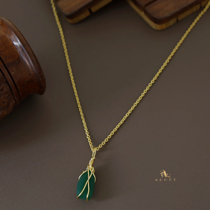 Zinnia Binded Raw Stone Neckpiece