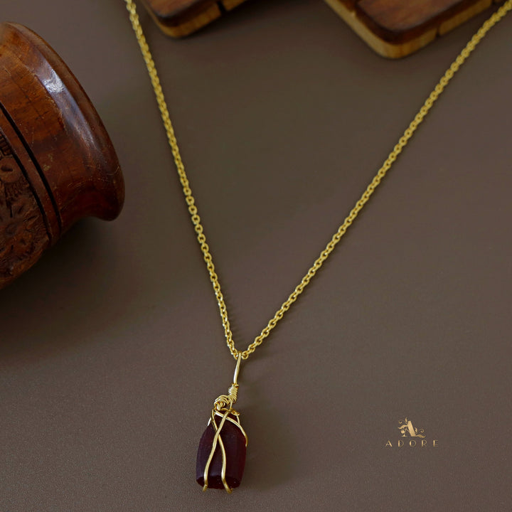 Zinnia Binded Raw Stone Neckpiece