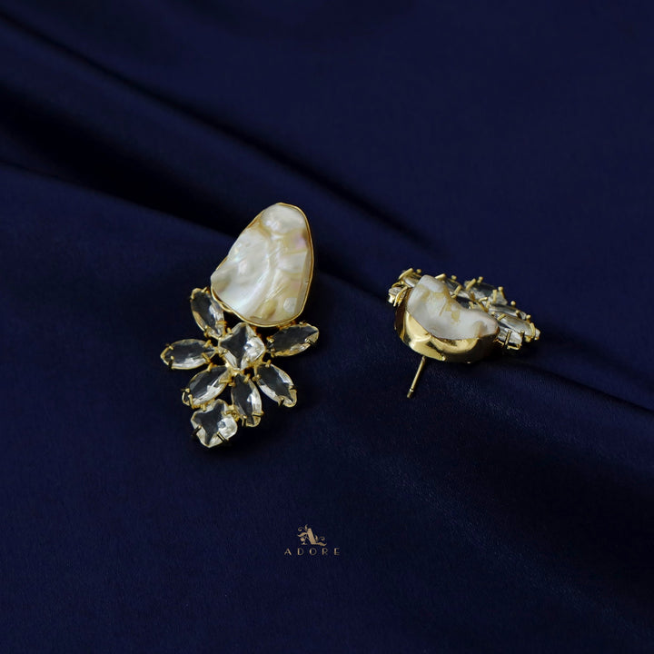 Resilea Glossy Floral Baroque Earring