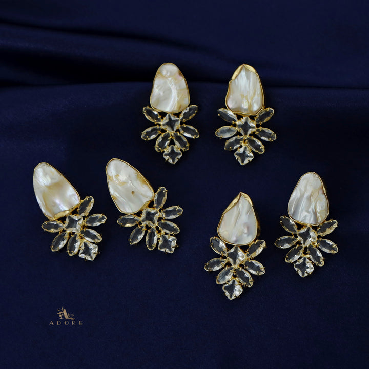 Resilea Glossy Floral Baroque Earring