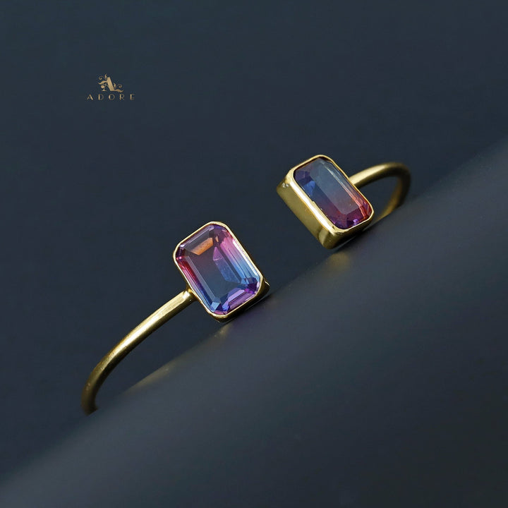 Loida Glossy Rectangle Ametrine Bangle