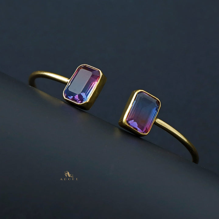 Loida Glossy Rectangle Ametrine Bangle